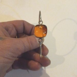 Beautiful Sterling Bracelet with Amber stone Vintage